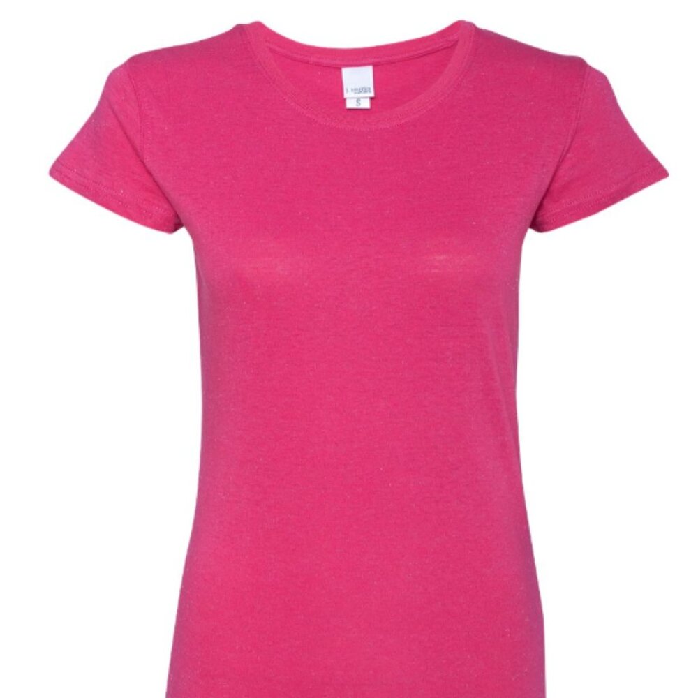 J. America Glitter Tee - Wildberry with Metallic thread
